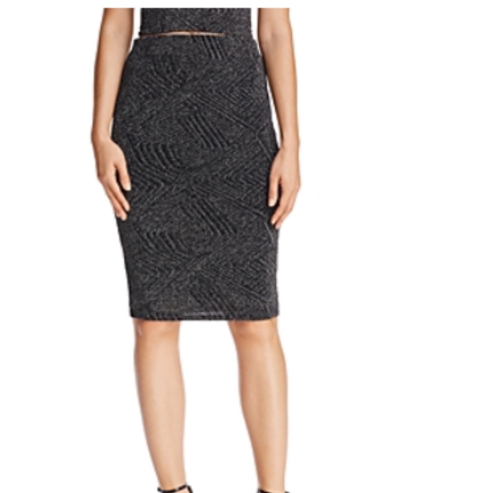 AQUA Metallic Threads Skirt